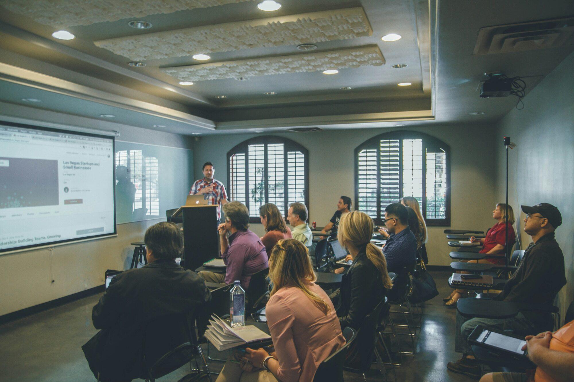 Modern nonprofit workspace with up-to-date collaboration technology